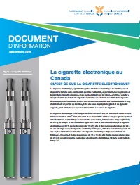 Les inhalateurs électroniques de nicotine (IÉN) au Canada document d'information