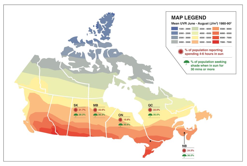 Key statistics Exposure to solar and artificial UVR in Canada