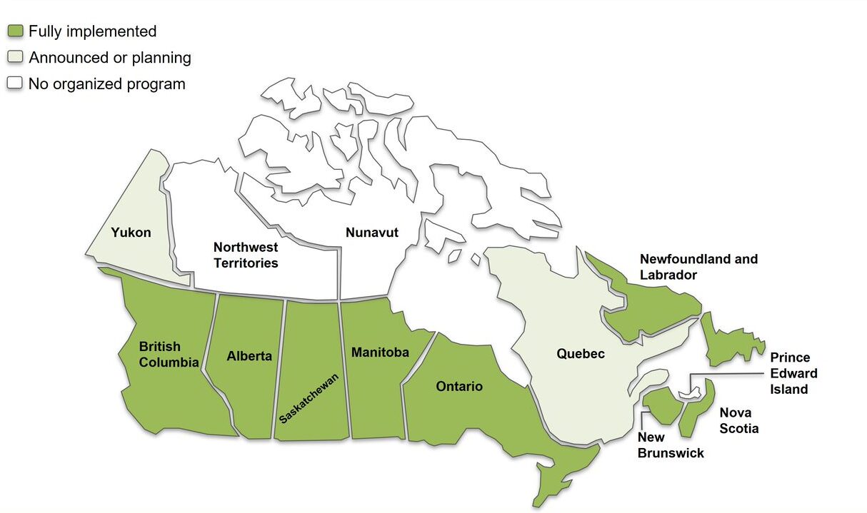 Cervical Cancer Screening Map of Canada