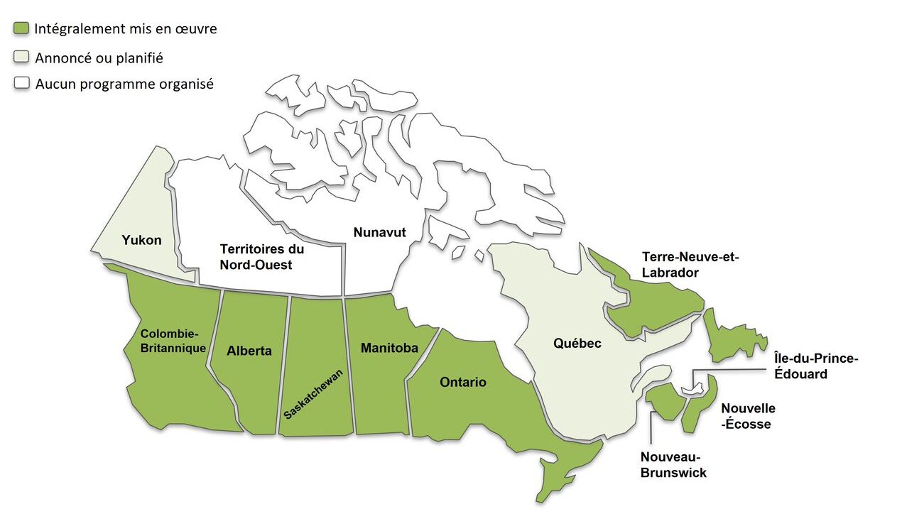 Carte canadienne du dépistage du cancer du col de l’utérus