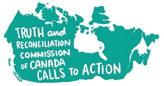 Carte verte du Canada portant les mots Appels à l’action de la Commission de vérité et réconciliation du Canada.