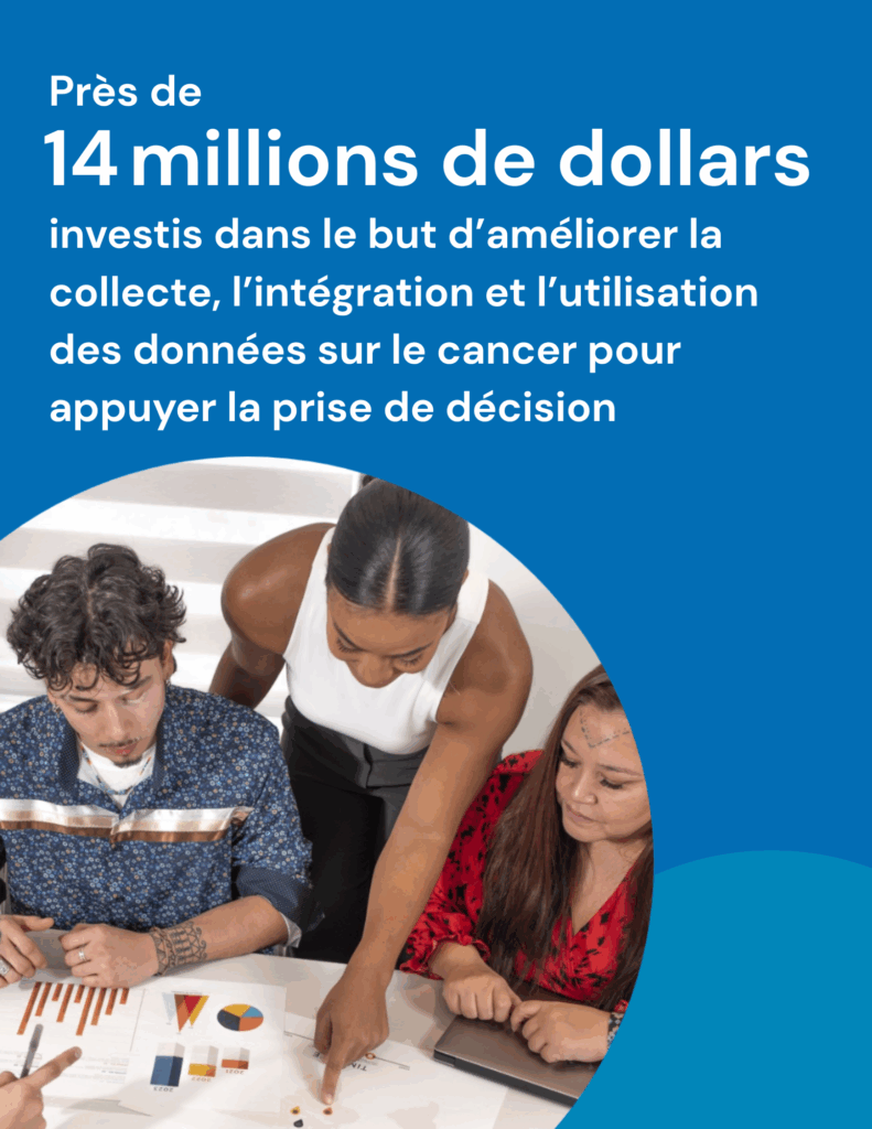 Près de 14 millions de dollars investis dans le but d’améliorer la collecte, l’intégration et l’utilisation des données sur le cancer pour appuyer la prise de décision