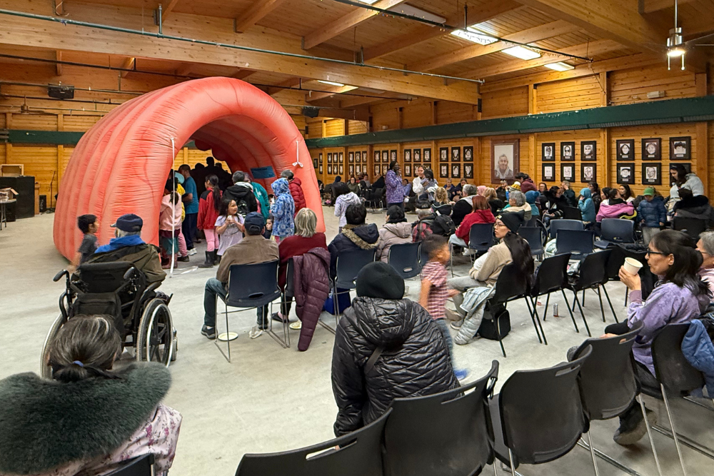 Attendees at the launch event for the colorectal cancer screening program in Cambridge Bay, Nunavut